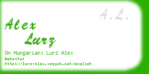 alex lurz business card